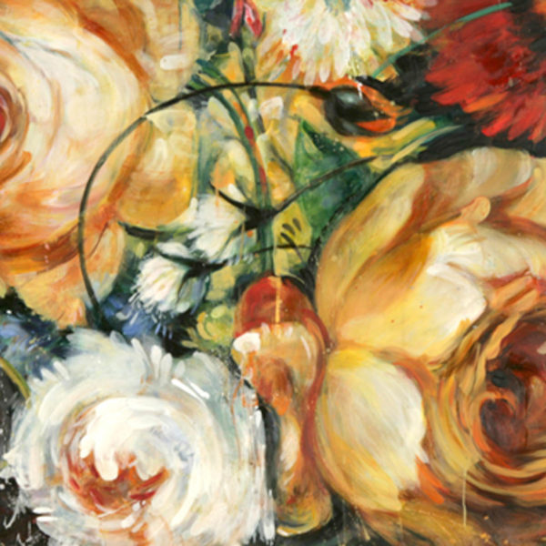 Fiori Gioiosi con sfondo giallo